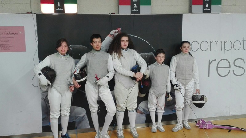 Positiva doble cita par nuestros floretistas infantiles en Barcelona